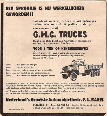 GMC surplus ad